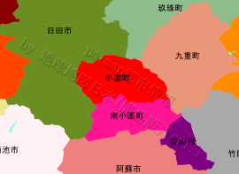小国町の位置を示す地図