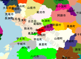 益城町の位置を示す地図