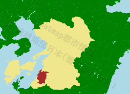 芦北町の位置を示す地図