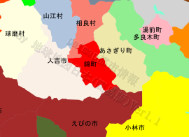 錦町の位置を示す地図