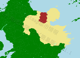 宇佐市の位置を示す地図