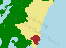 日南市の位置を示す地図