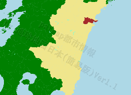 門川町の位置を示す地図