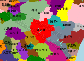 椎葉村の位置を示す地図