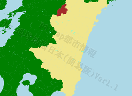 五ヶ瀬町の位置を示す地図