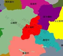 五ヶ瀬町の位置を示す地図