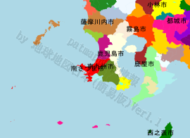 南さつま市の位置を示す地図