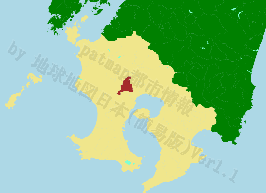 蒲生町の位置を示す地図