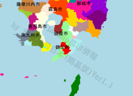 錦江町の位置を示す地図