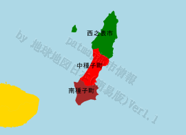 中種子町の位置を示す地図