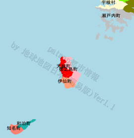天城町の位置を示す地図