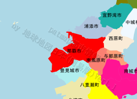 那覇市の位置を示す地図