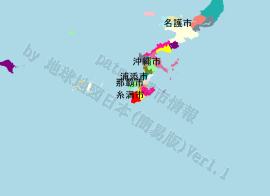 糸満市の位置を示す地図