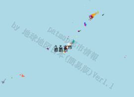 うるま市の位置を示す地図