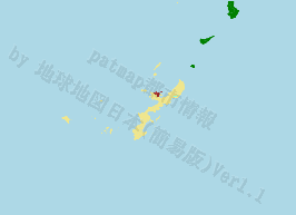 今帰仁村の位置を示す地図