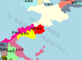 宜野座村の位置を示す地図