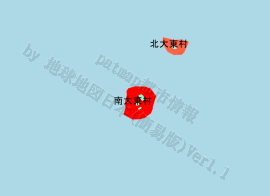南大東村の位置を示す地図