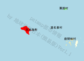 久米島町の位置を示す地図