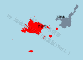 竹富町の位置を示す地図