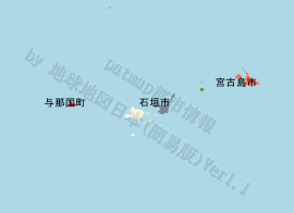 与那国町の位置を示す地図