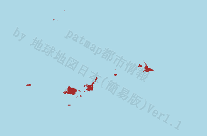 沖縄県の位置を示す地図(八重山諸島、宮古諸島、尖閣諸島方面)